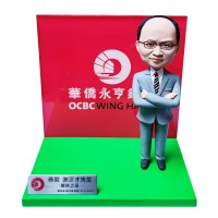 CP08 香港陶偶設計公司｜度身訂造Figurine，香港禮物訂製，人像公仔、人形公仔、Q版公仔、畢業公仔、榮休禮物、退休禮物、Farewell 禮物、移民禮物、水晶打印